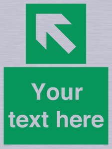 Custom Arrow Top Left Sign